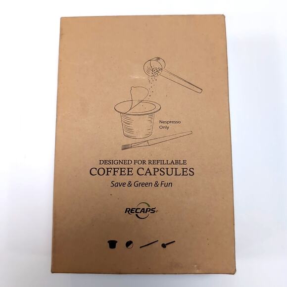 RECAPS Refillable Coffee Capsules Espresso READ WHICH MODELS No Foil Lids - Picture 3 of 7